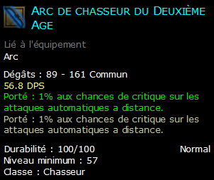 Arc de chasseur du Deuxième Age