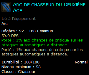 Arc de chasseur du Deuxième Age