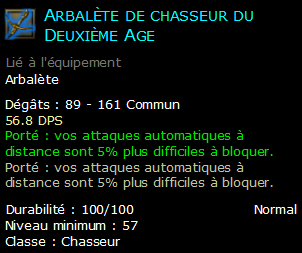 Arbalète de chasseur du Deuxième Age