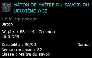 Bâton de maître du savoir du Deuxième Age