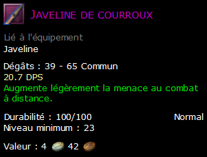 Javeline de courroux