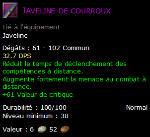 Javeline de courroux