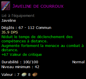 Javeline de courroux