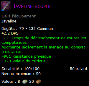 Javeline souple