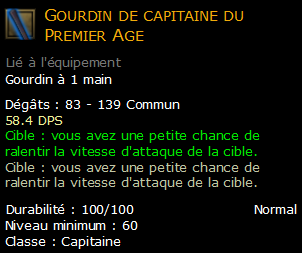 Gourdin de capitaine du Premier Age