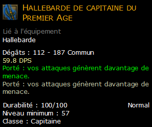 Hallebarde de capitaine du Premier Age