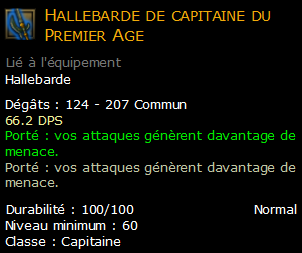 Hallebarde de capitaine du Premier Age