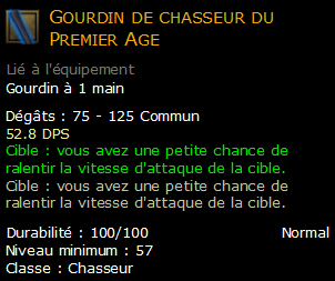 Gourdin de chasseur du Premier Age