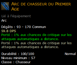 Arc de chasseur du Premier Age