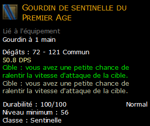 Gourdin de sentinelle du Premier Age