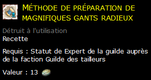 Méthode de préparation de magnifiques gants radieux