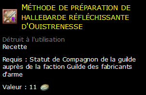 Méthode de préparation de hallebarde réfléchissante d'Ouistrenesse