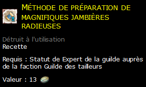 Méthode de préparation de magnifiques jambières radieuses