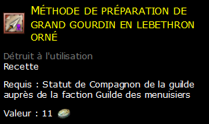 Méthode de préparation de grand gourdin en lebethron orné