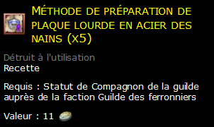 Méthode de préparation de plaque lourde en acier des nains (x5)