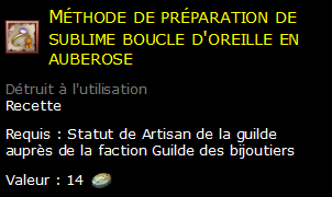 Méthode de préparation de sublime boucle d'oreille en auberose