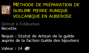 Méthode de préparation de sublime pierre runique volcanique en auberose