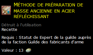 Méthode de préparation de masse ancienne en acier réfléchissant