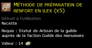 Méthode de préparation de renfort en ilex (x5)