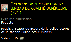 Méthode de préparation de lembas de qualité supérieure (x25)