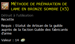 Méthode de préparation de lame en bronze sombre (x5)