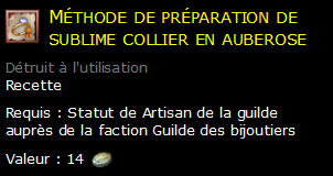 Méthode de préparation de sublime collier en auberose