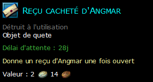 Reçu cacheté d'Angmar