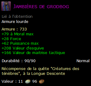 Jambières de grodbog