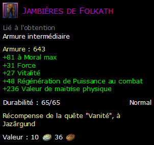 Jambières de Folkath