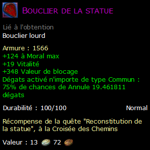 Bouclier de la statue