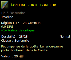 Javeline porte-bonheur