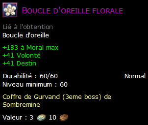 Boucle d'oreille florale