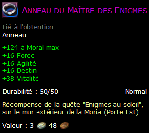 Anneau du Maître des Enigmes