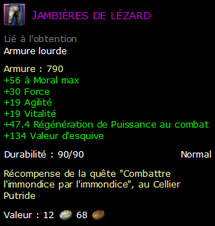 Jambières de lézard