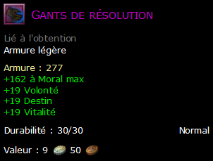 Gants de résolution