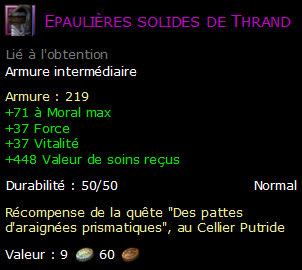 Epaulières solides de Thrand