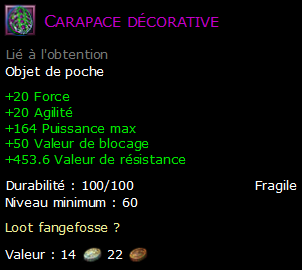 Carapace décorative