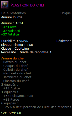 Plastron du chef