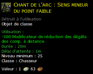 Chant de l'arc : Sens mineur du point faible