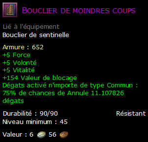 Bouclier de moindres coups