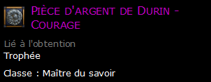 Pièce d'argent de Durin - Courage