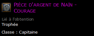 Pièce d'argent de Naïn - Courage