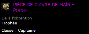 Pièce de cuivre de Naïn - Poing