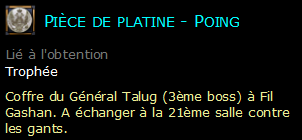 Pièce de platine - Poing