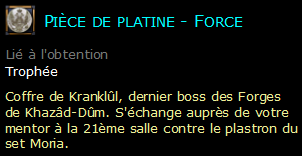 Pièce de platine - Force