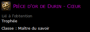 Pièce d'or de Durin - Cœur