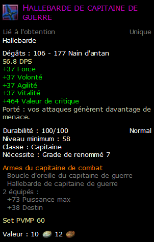 Hallebarde de capitaine de guerre