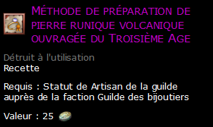 Méthode de préparation de pierre runique volcanique ouvragée du Troisième Age