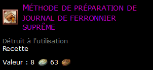 Méthode de préparation de journal de ferronnier suprême