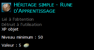 Héritage simple - Rune d'Apprentissage